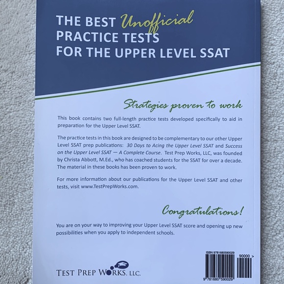 NWT SSAT Upper Level Practice Test - Picture 4 of 8